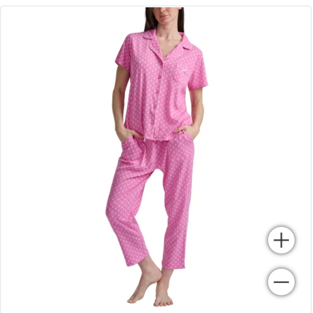 (6)Karen Neuburger Ladies Notch Collar Pj's 2pc Set